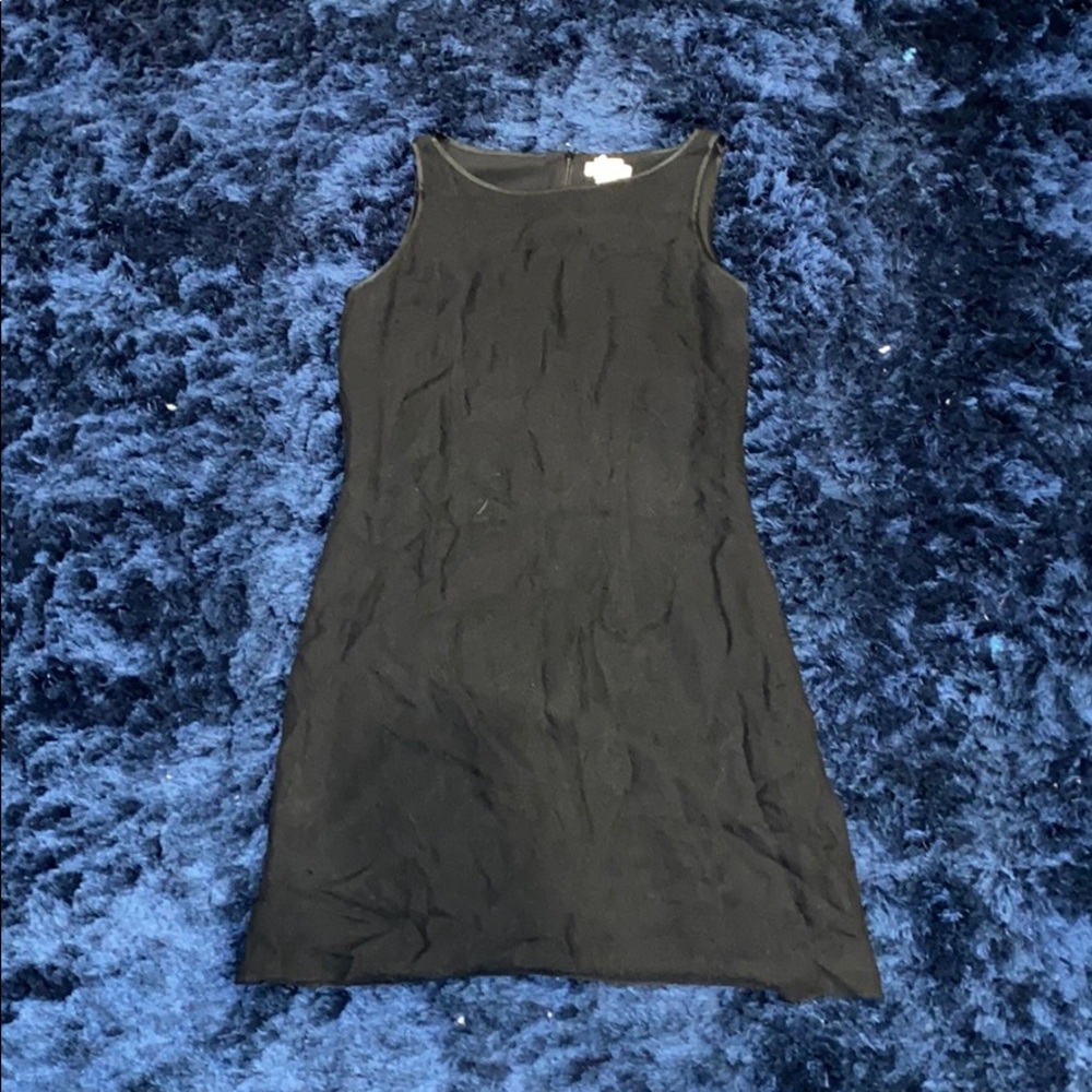 Ann Taylor black scoop neck dress